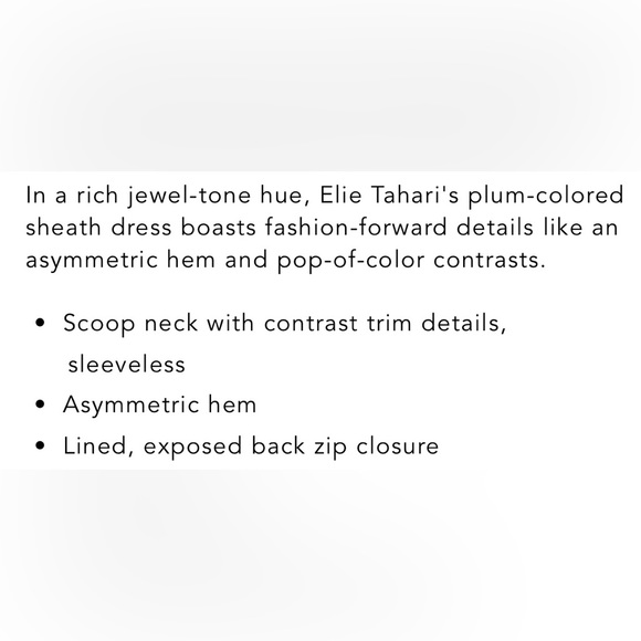 Elie Tahari Sheath Dress Matasha Size 0 Color: Purple/Plum - Picture 7 of 7